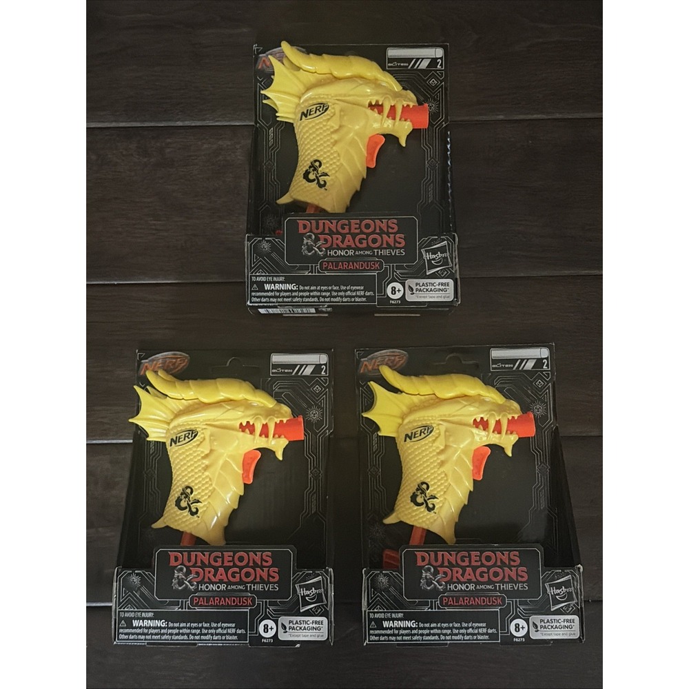 Lot Of 3 NERF Gun MicroShots Dungeons And Dragons Palarandusk Dart Blaster